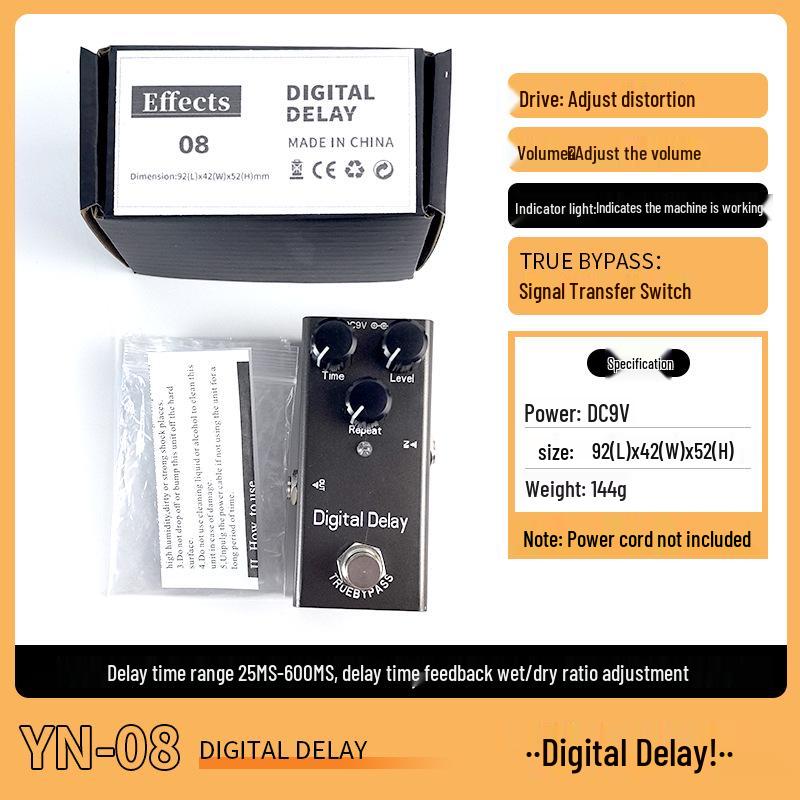 Portable Overdrive Distortion Tremolo Delay Guitar Effects Pedal