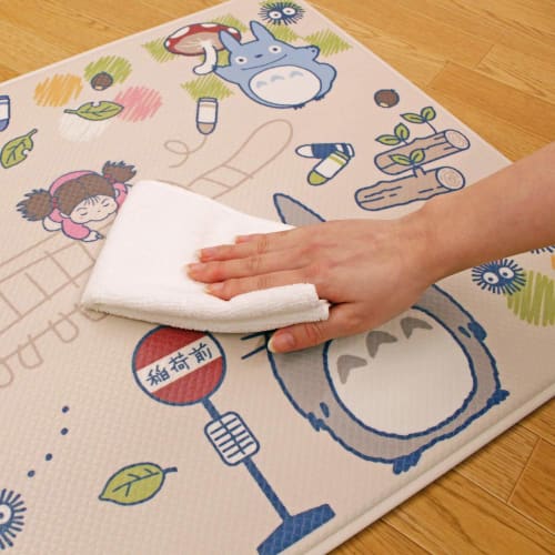 Senko My Neighbor Totoro Drawing Wipeable PVC Kitchen Mat, Approx. 45 X 120cm, Beige, Character Totoro, Ghibli 60605
