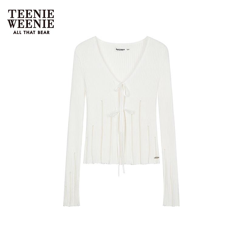 Teenie Weenie Women's Asymmetric V-Neck Knit Cardigan
