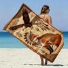 Native Style Eagle Fox Beach Towel Patterned Sunscreen And Windproof Suitable For Swimming Pool Camping Travel