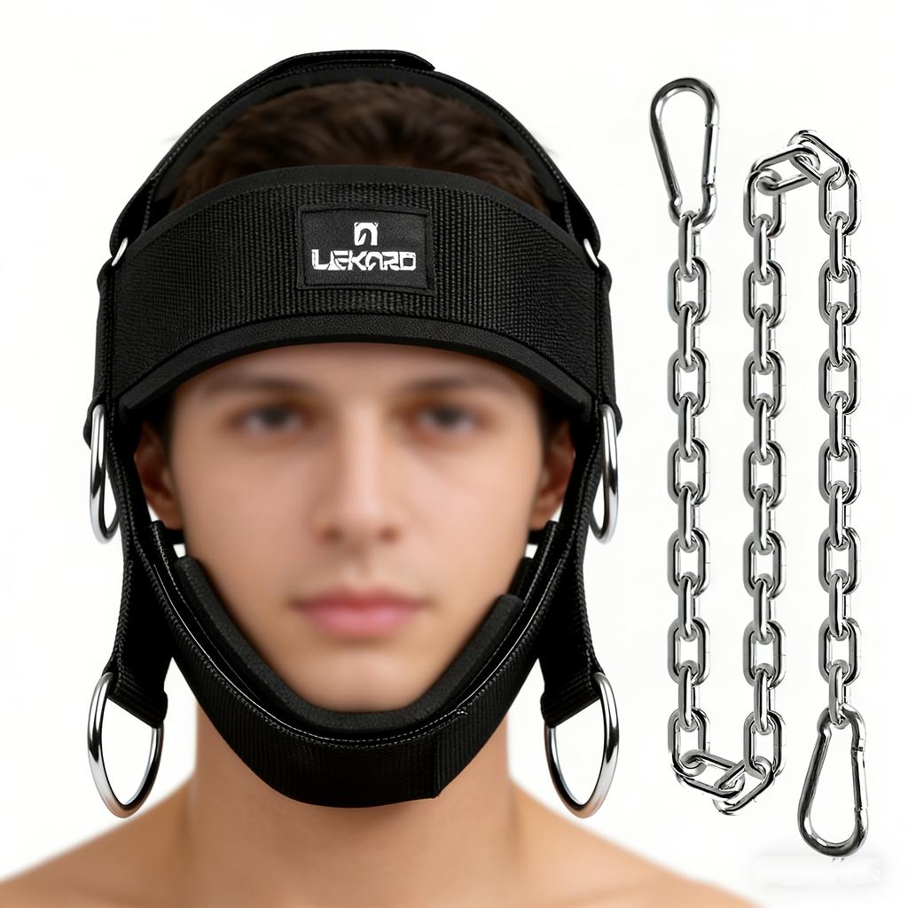 Professional Weighted Headband for Neck Training, Adjustable Head Harness with 2 Carabiners To Enhance Neck and Core Strength