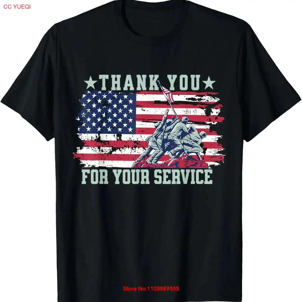 Memorial Day Thank You For Your Service Flag Military T Shirt Vintage Streetwear Breathable Stretched Soft Fashion