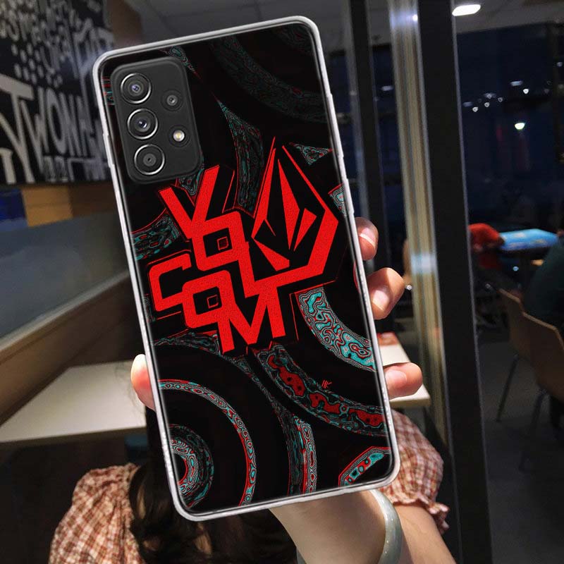 Volcom Logo Phone Case for Samsung A54 A57 A37 A17 A14 A15 A12 A24 A34 A55 A35 A25 A52S A07 A05S A04S A22 A32 A72 Galaxy Note 20