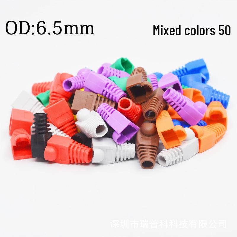 

RJ45 Crystal Head Protective Sleeve (OD6.0-7.0) for Cat5, Cat6, Cat7 Cables - Mixed Colors
