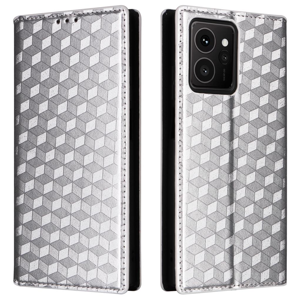 Für HMD Skyline Brieftasche Hülle Rauten geprägtes Leder Handyhülle