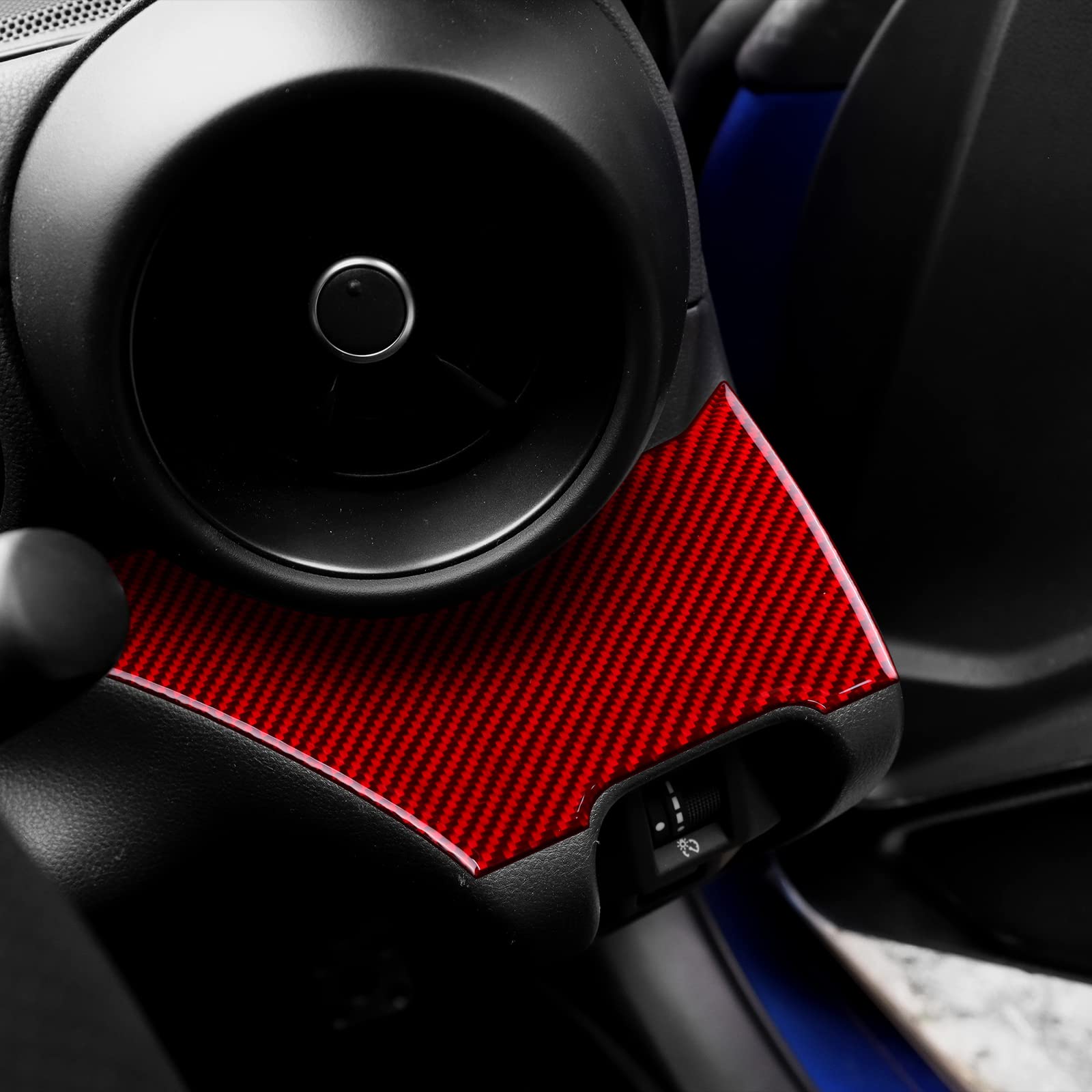 

AIRSPEED Real Carbon Fiber Car Steering Wheel Side Panel Sticker Decal for Toyota GR86 ZN8 and Subaru BRZ ZD8 2022 2023 Stylish Interior Dashboard