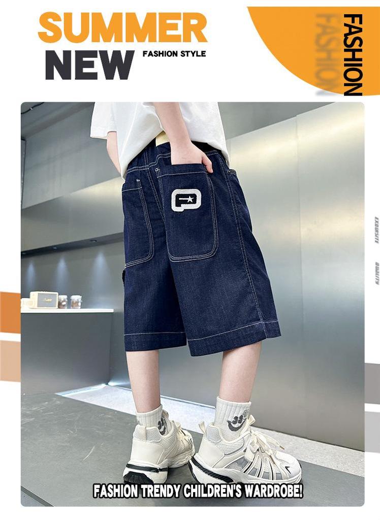 Pantaloncini di jeans estivi a lunghezza media per ragazzi 2026 - Alla moda, Leggeri per bambini più grandi