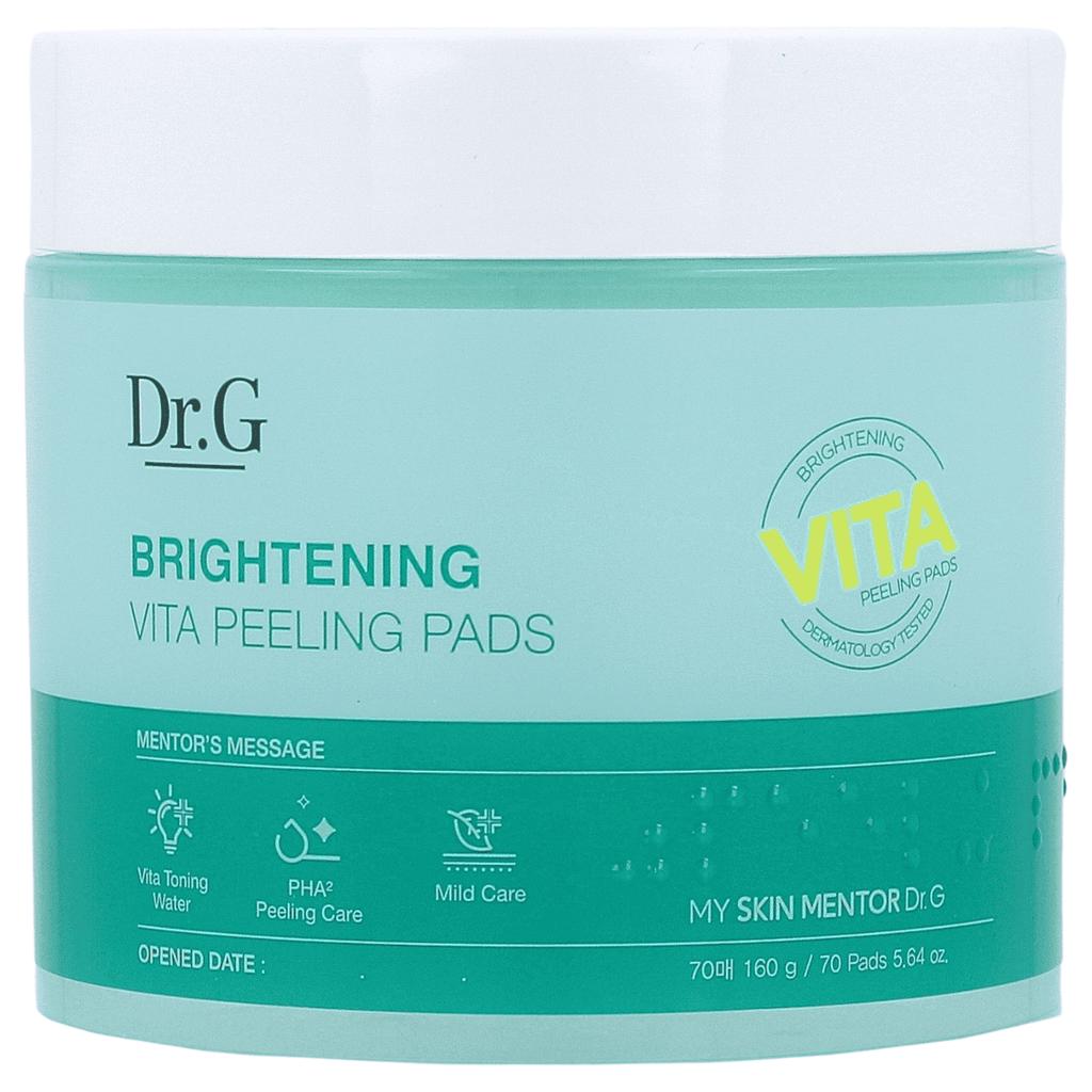 Doctor G. - Brightening Vita Peeling Pads, 70 szt płatki peelingujące do twarzy
