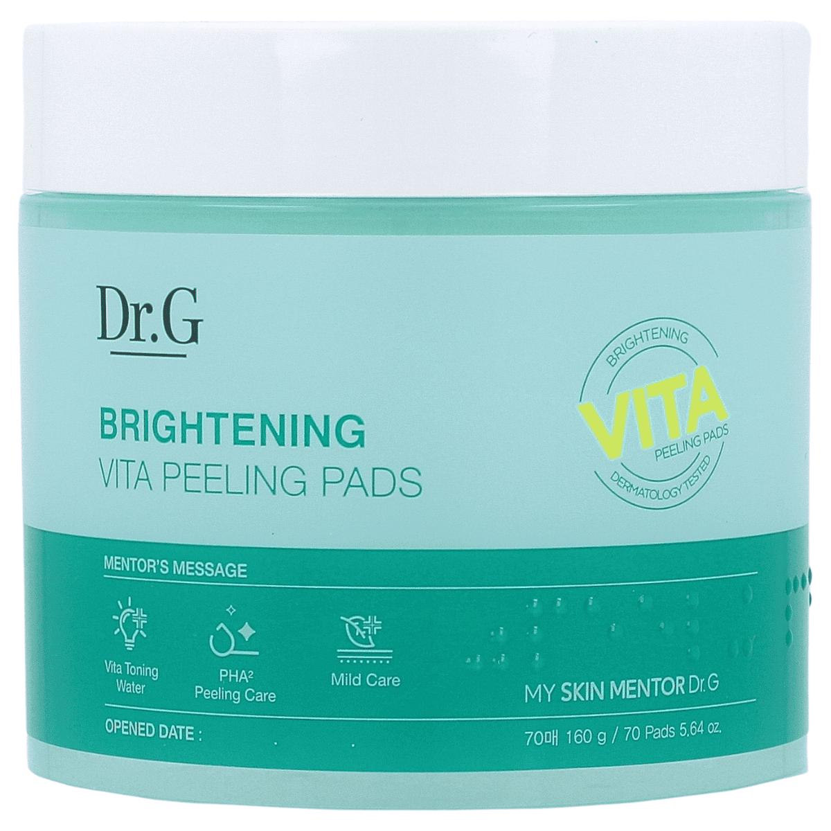 

Doctor G. - Brightening Vita Peeling Pads, 70 szt płatki peelingujące do twarzy