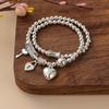 New Silver-Plated Bracelet For Women, Circle Twice And Immediately Have Money Bracelets, Lucky Cat Elephant Pendant Kuaishou Supply