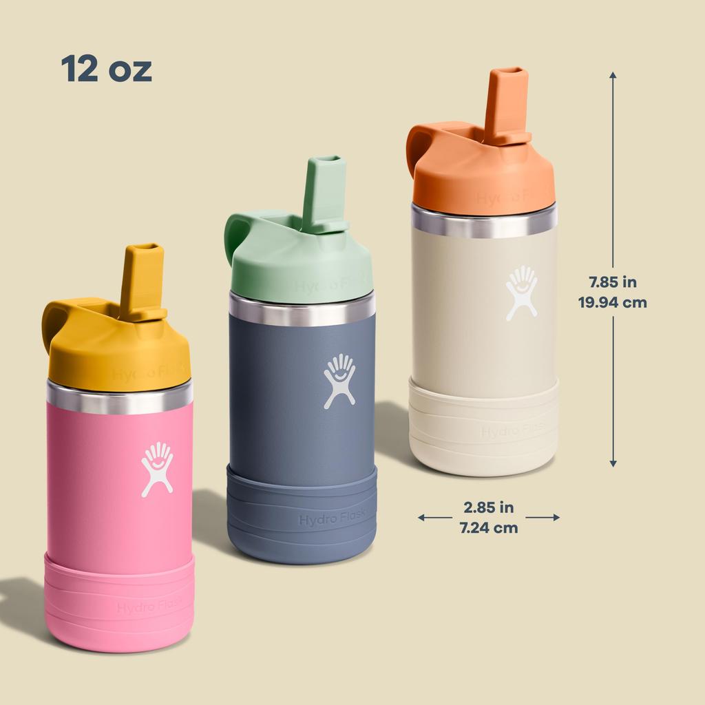 Kids Wide Mouth Stainless Steel Bottle, 12oz (354ml), Coconut Design, Insulated and Cold Water Bottle (Official Japanese Product)