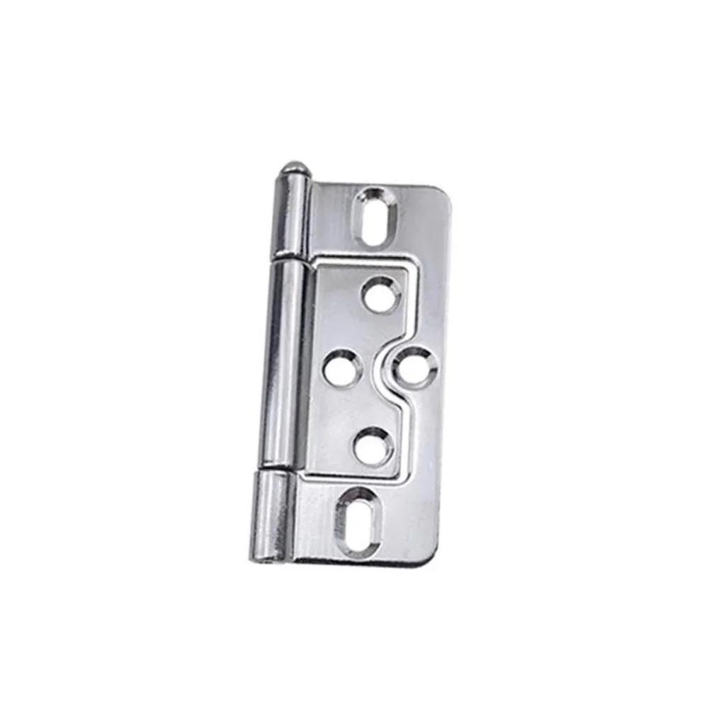 

1x Flush Door Hinge Cabinet Door Hinges Detachable Hinges 3-inch Flat Opening Iron Hinges Wholesale Door Window Accessories серебряный