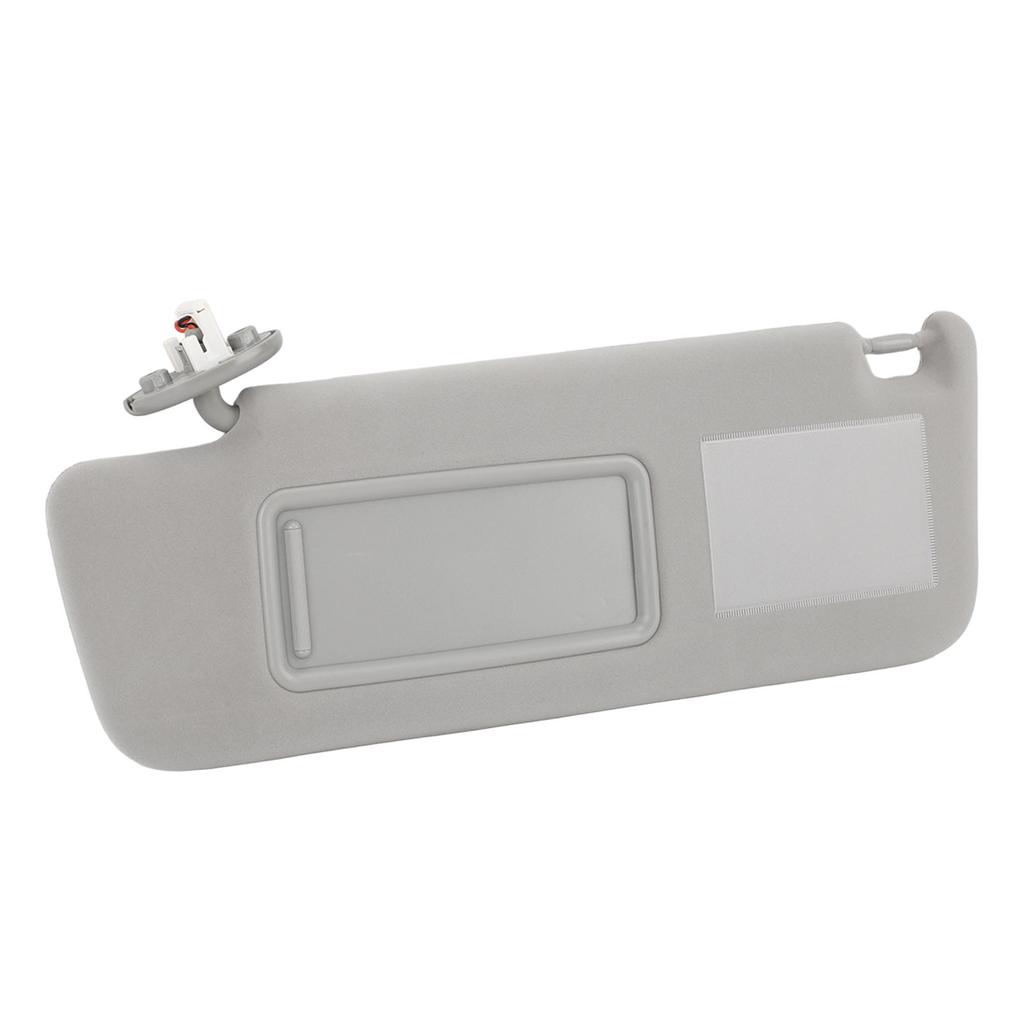Car Sun Visor Gray Multifunctional Rugged Durable Side Sun Visor with Lamp and Mirror For Land Cruiser Prado Left: