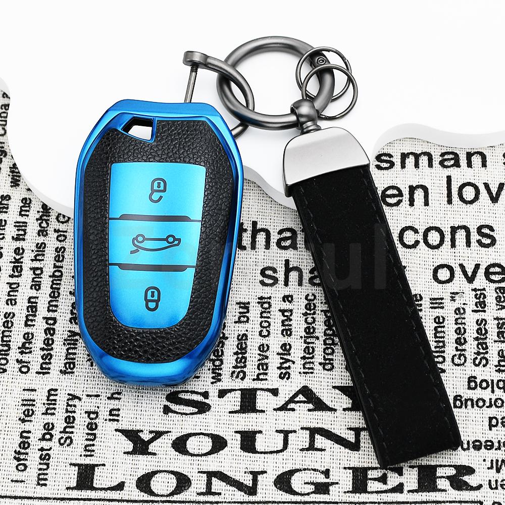 Auto Keyless Cover Car Key Case Keychain Fob For Peugeot 407 508 206 2008 301 5008 3008 307 308 207 208 For Citroen C2 C3 C4 C5