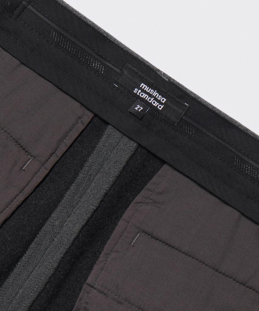 MUSINSA STANDARD WOMAN Women'S Heavyweight Brushed Deep Tuck Wide Slacks [Medium Gray]