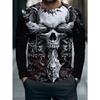 Men's Casual Daily Long-sleeved T-shirt, with Fashionable Printed Design, a Comfortable and Casual Top That Can Be Machine Washed