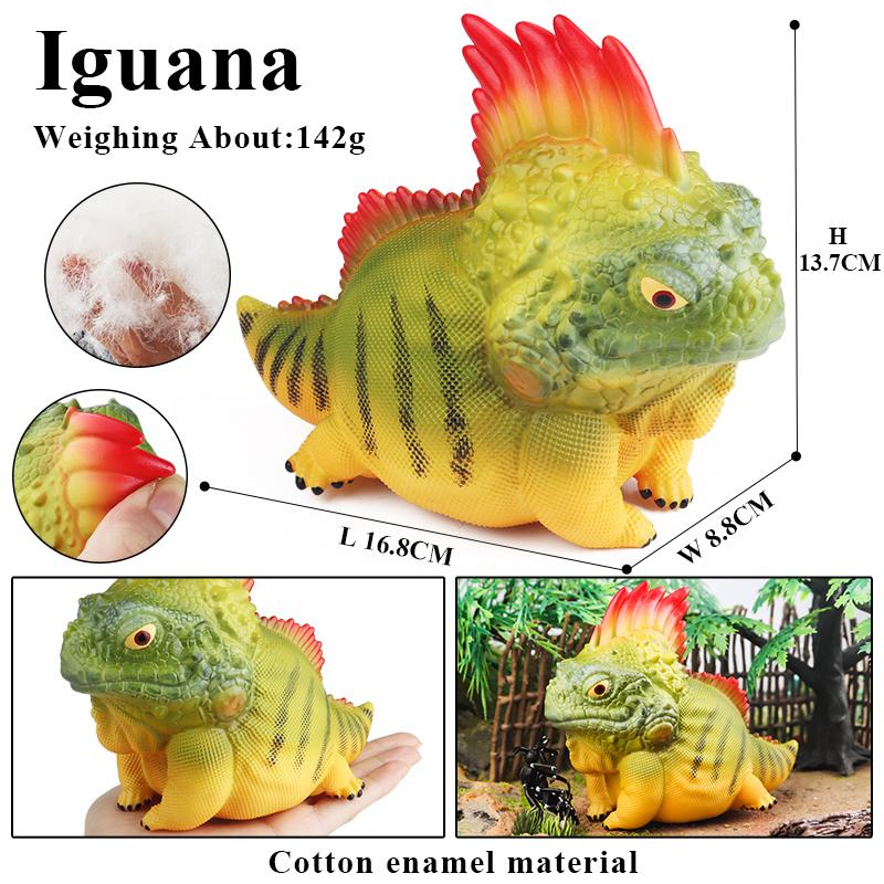 Oenux Insect Animal Wild Reptile Model Lizard Crocodiles Action Figures Soft Cotton Cute Fun Halloween Education Toy Kid Gift