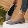 Fashion Comemore Single Shoes Women 2025 Spring Autumn New Suede Pointed Toe Low Heeled Pumps for Women Casual Solid Heels Women Shoes