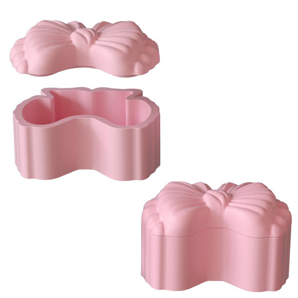 Aromatherapy Container Mold Silicone Jewelry Box Mold Bow Storage Box Mold Multi-Functional For Home Decor Aromatherapy Holder