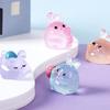 Glow-in-the-Dark Chubby Rabbit Figurine - Miniature Car and Desktop Decoration