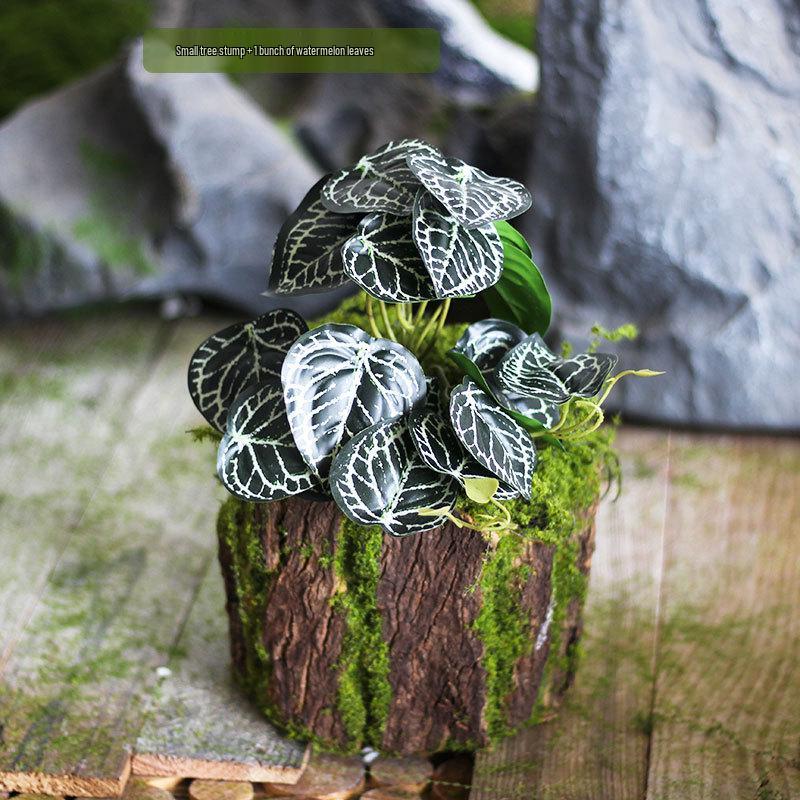 Forest Style Artificial Tree Stump with Moss Bark - Kindergarten and Country Style Decorative Ornament, Perfect for Landscaping or Inserting Flowers.