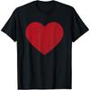 Valentines Day Red Heart Print Vintage Graphic Women Girls T-Shirt