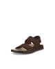 ECCO Cosmo Genuine Leather Men's Flat Strap Sandals, 50094402667, Potting Soil, 25.0 Cm, 3E