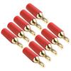 10Pcs Banana Plug 2.5mm Gold Plated Brass Solder Type Male Connector Accessory Set Kit