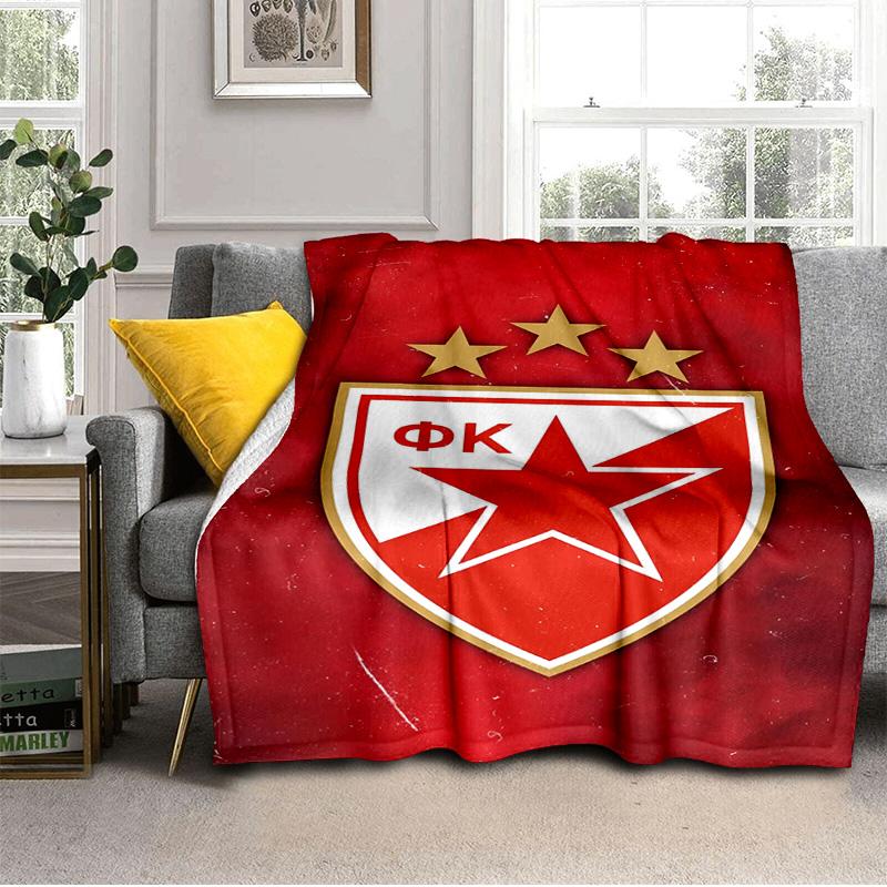 Roter Stern Decke Geeignet für Sofas, Betten, Büros und Camping - Perfektes Geschenk für Halloween Weihnachten