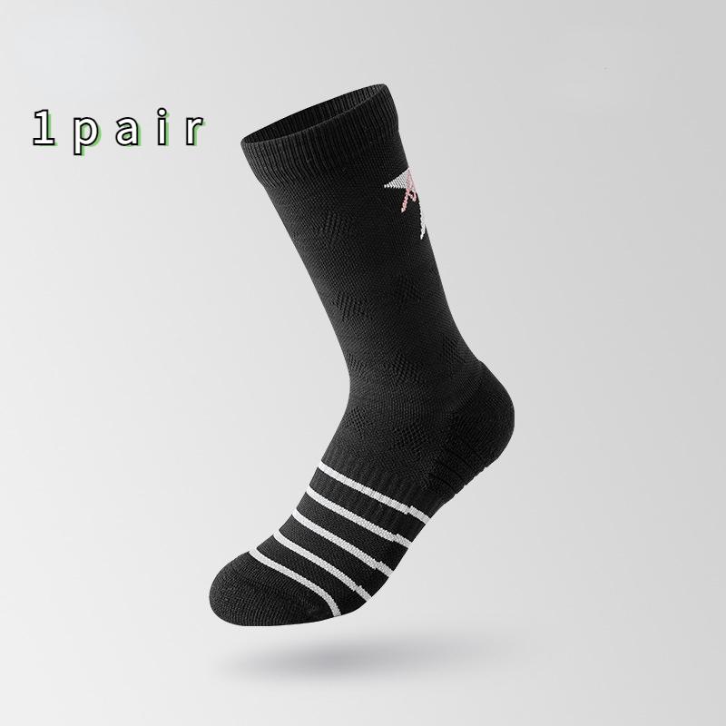 

Размер 35-39, женские весенне-летние тонкие спортивные носки-трубочки, дышащие носки-полотенца One-size чёрный