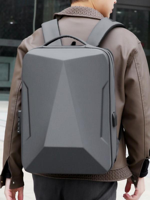 Men's Large Capacity Hard Shell Business & Student Laptop Backpack