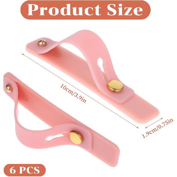 6Pcs Finger Loop Phone Grip Phone Finger Holder Universal Cell Phones Strap Grip Holder Telescopic Phones Strap Stand for Back of Loop Most Case