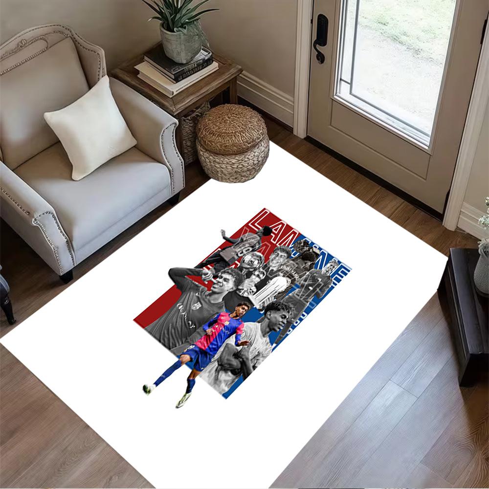 Yamal's Barcelona Debut Floor Mat Design for Study room Playrooms Dining Room Hallway Anti-slip Rug Office home decor Best for Christmas