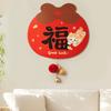 Spring Festival Door Sticker Thickened No Fading Magnetic Cartoon Pattern Year of The Horse Door Couplet With Pendant