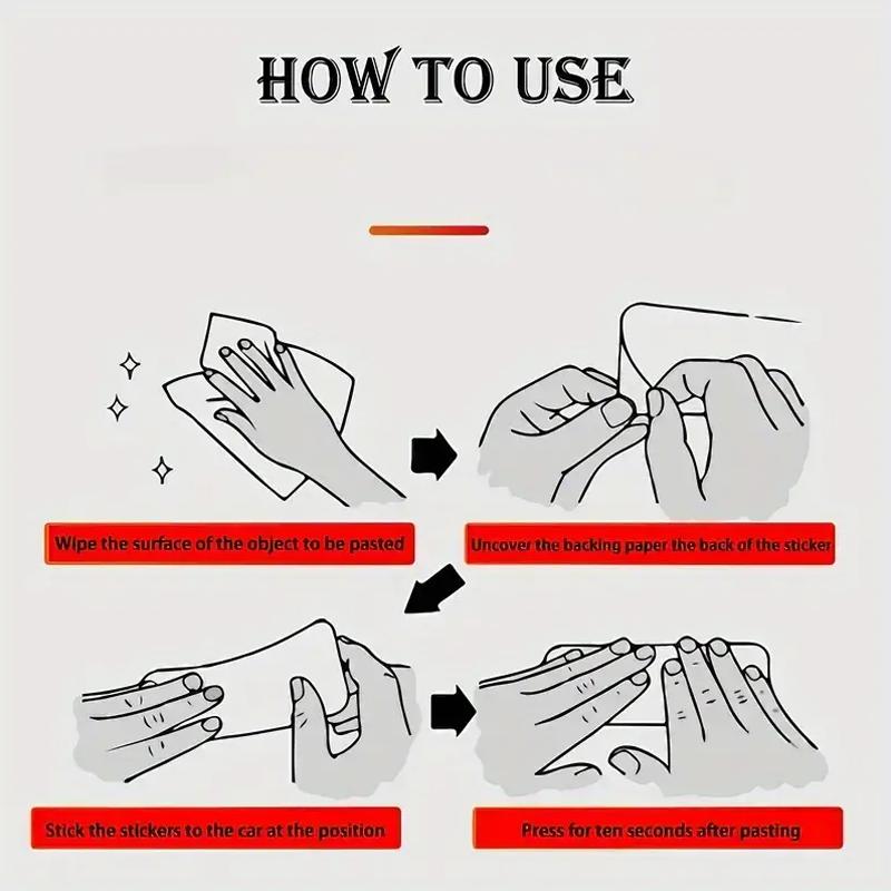 10PCS warning car reflective sticker body decoration sticker reflective film