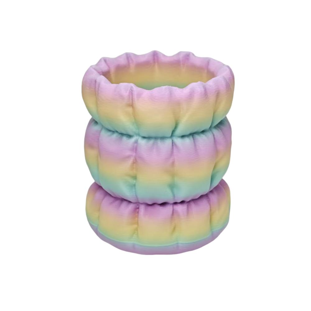 Creative 3D Printed Pen Holder Wear-Resistant Smooth Pen Stand Imitation Silk Thick Durable Makeup Brush Holder Desktop Use