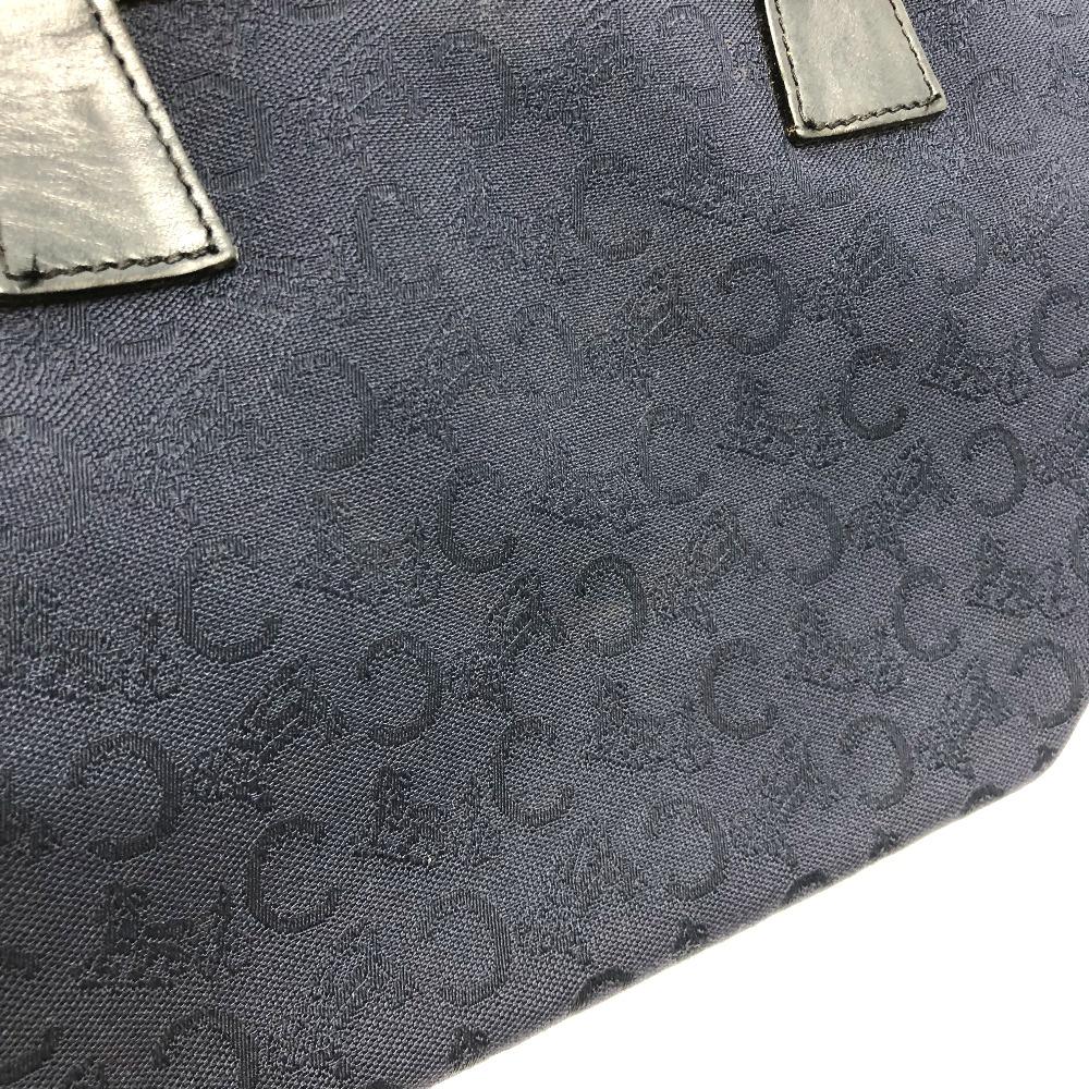 CELINE CMacadam Carriage vintage Hand Bag Duffle Bag Canvas/Leather Navy