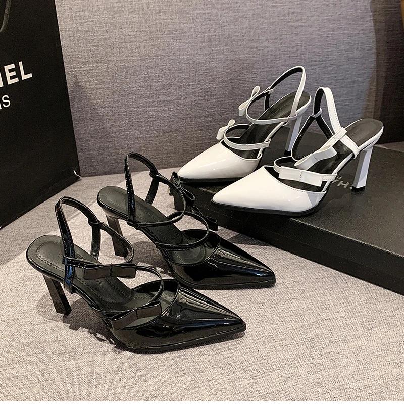 2025 Summer High Heel Women Sandals Fashion Pointed Toe Singbacks Shoes Ladies Elegant Party Dress Sandalias