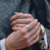 Yori New Waterproof Stainless Steel Finger Ring Personalized Metal Texture Rust Proof Charm Fashion Jewelry for Women
