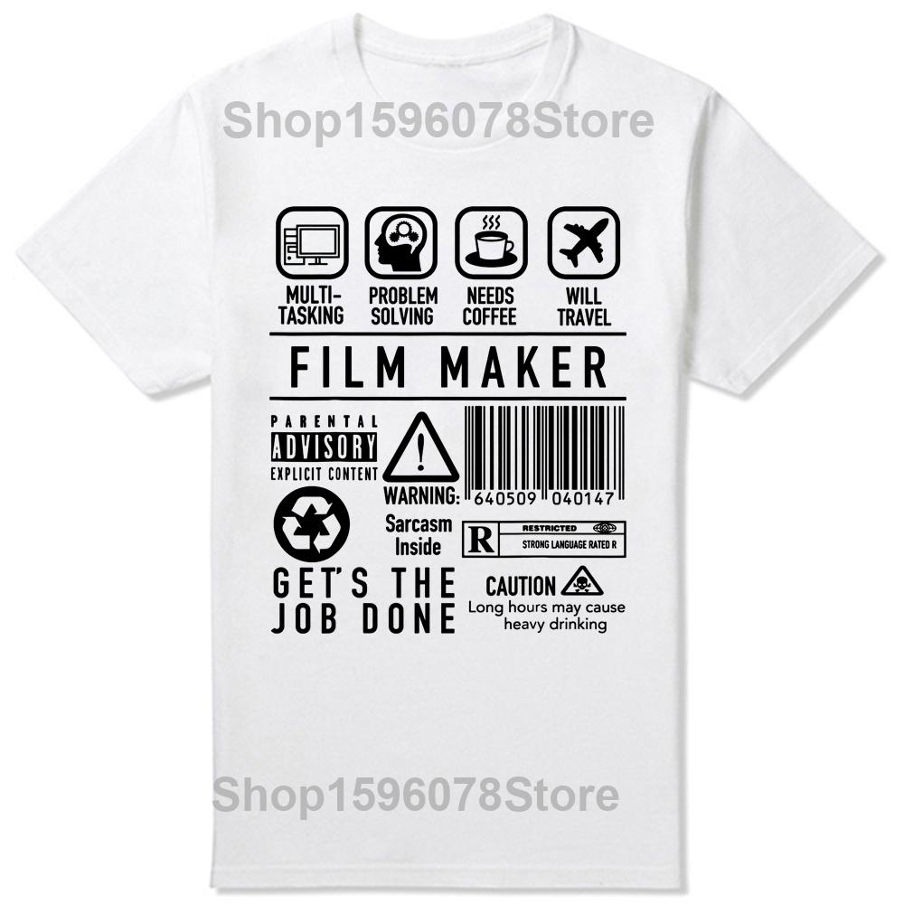 Funny Film Maker T Shirts Graphic Cotton Streetwear Short Sleeve Birthday Gifts Movie Director Filming Filmmaker T-shirt Men