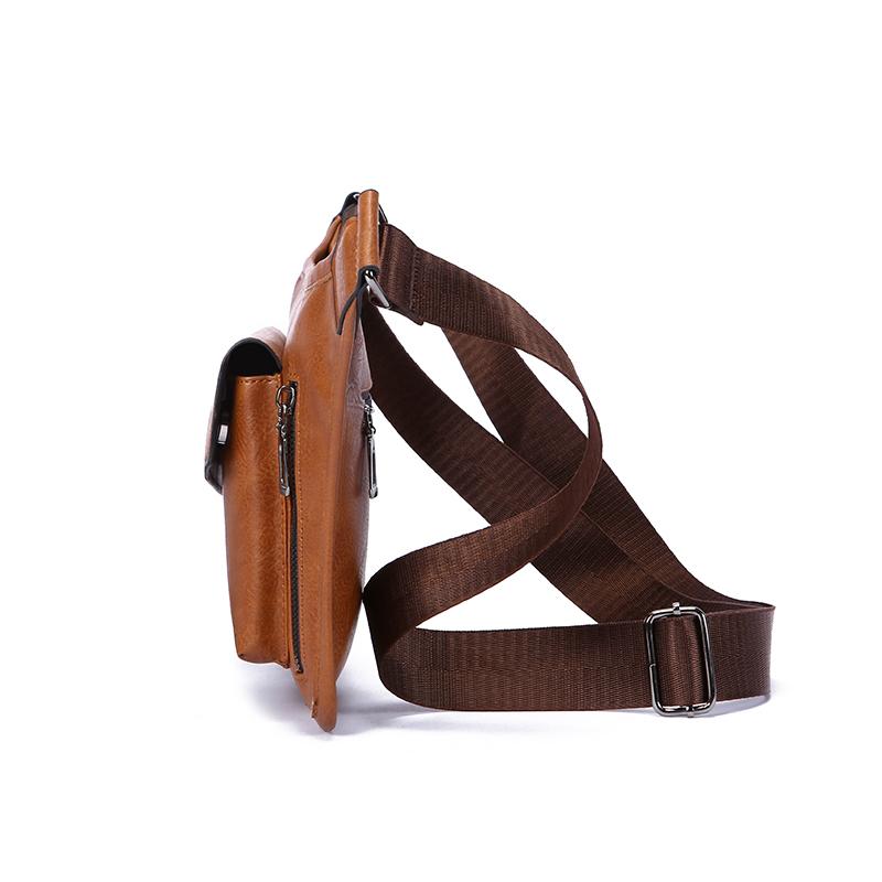 New Men's Vintage Chest Bag Waterproof Large Capacity Crossbody Single Shoulder Bags with Sport Small Messenger Bags