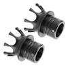 Front Axle Cap Covers Distinctive Crown Styling CNC Aluminum Alloy for Motorbike ModificationBlack