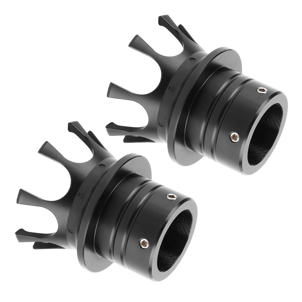 Front Axle Cap Covers Distinctive Crown Styling CNC Aluminum Alloy for Motorbike ModificationBlack