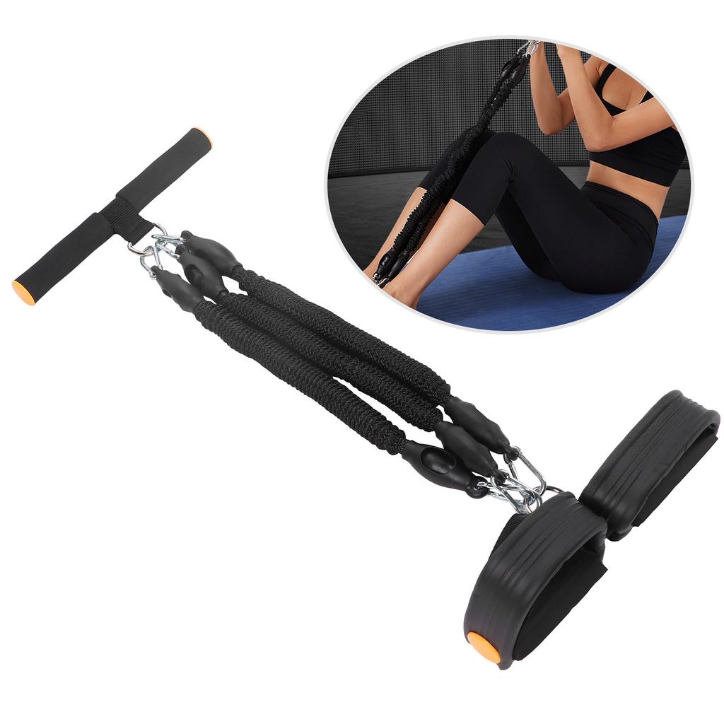 Foot Pedal Elastic Pull Rope Multifunction Abdomen Trainer Fitness Sit Up Pull Rope