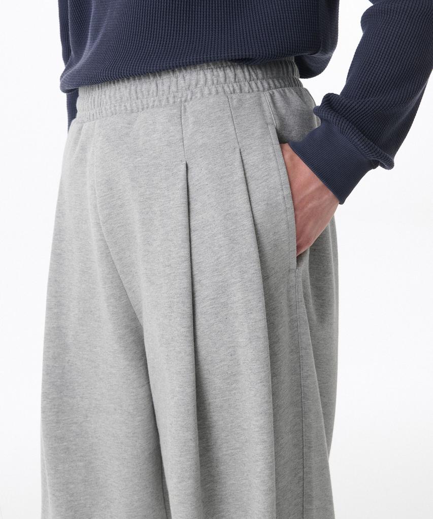 Musinsa Standard [Cooltandard] Two-Tuck Wide Lounge Sweatpants [Medium Gray]
