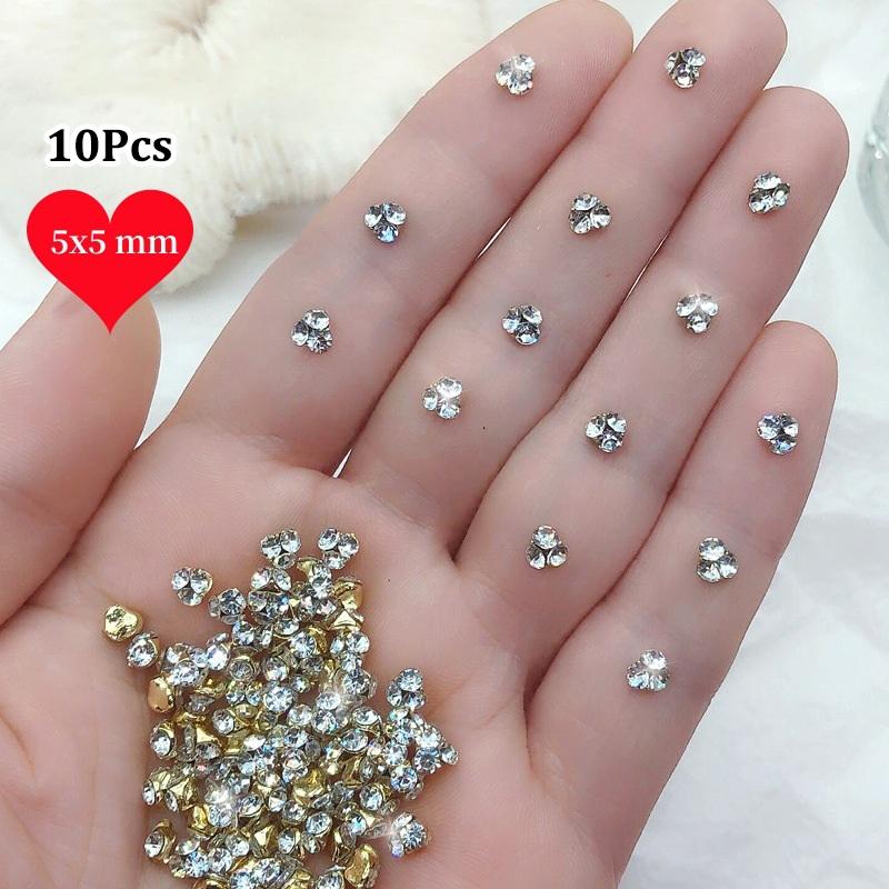 

10 шт. Аксессуары для ногтей Прозрачные Мини Супер Блестящие Маленькие Шарики-Бриллианты Шармы для Дизайна Ногтей Украшение Нейл-Арт 5MM