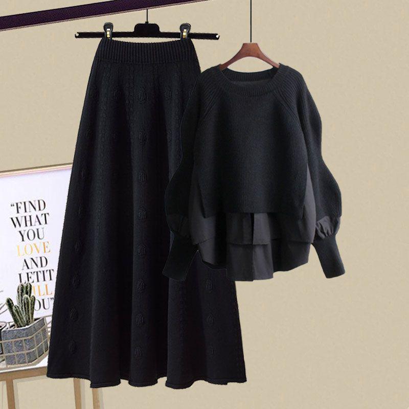 2025 Women's Chic Two-Piece Set: Hoodie & Slimming Skirt - Autumn/Winter Fashion