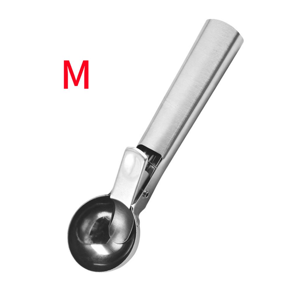 Edelstahl Eisportionierer Fruchtkugelausstecher Eisportionierer Eisportionierer Schneeballformer kreativer Dessertlöffel