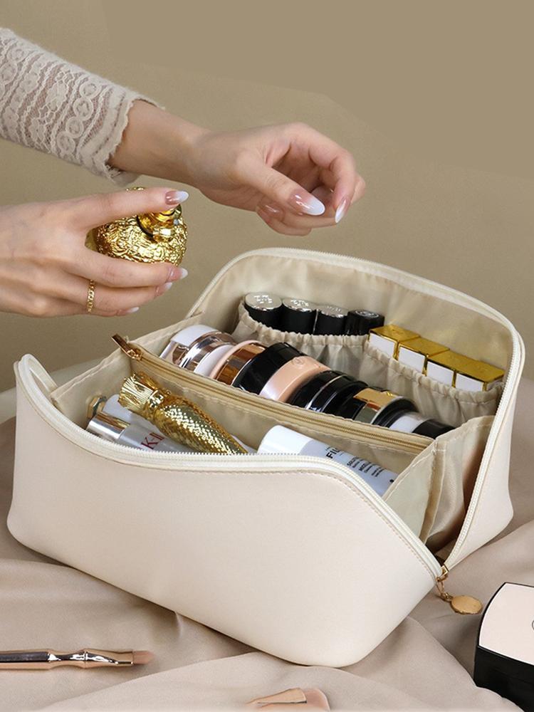 

Portable Travel Cosmetic Bag Makeup Remover Bag Waterproof Wash Bag рожевий