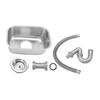 Drop In Bar Sink 12.6x8.66x4.72in Undermount Single Bowl Stainless Steel Kitchen Sink Includes Drain Kit for Cars Boats